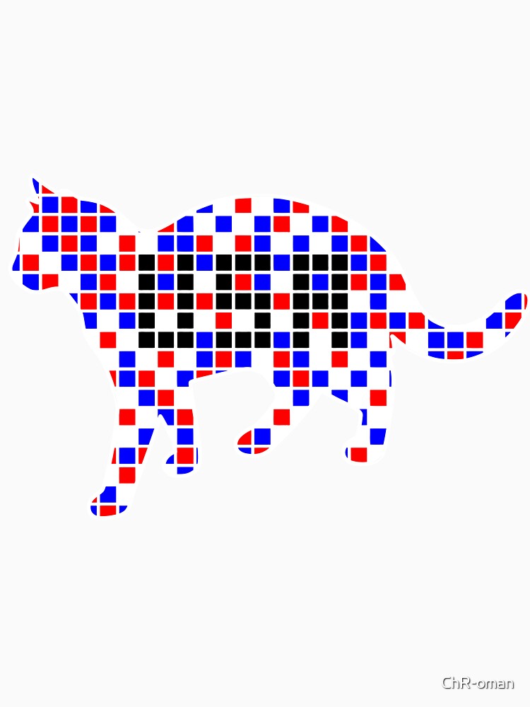 Matrix Style USA Flag Checkered Cat (v. 2) by ChR-oman