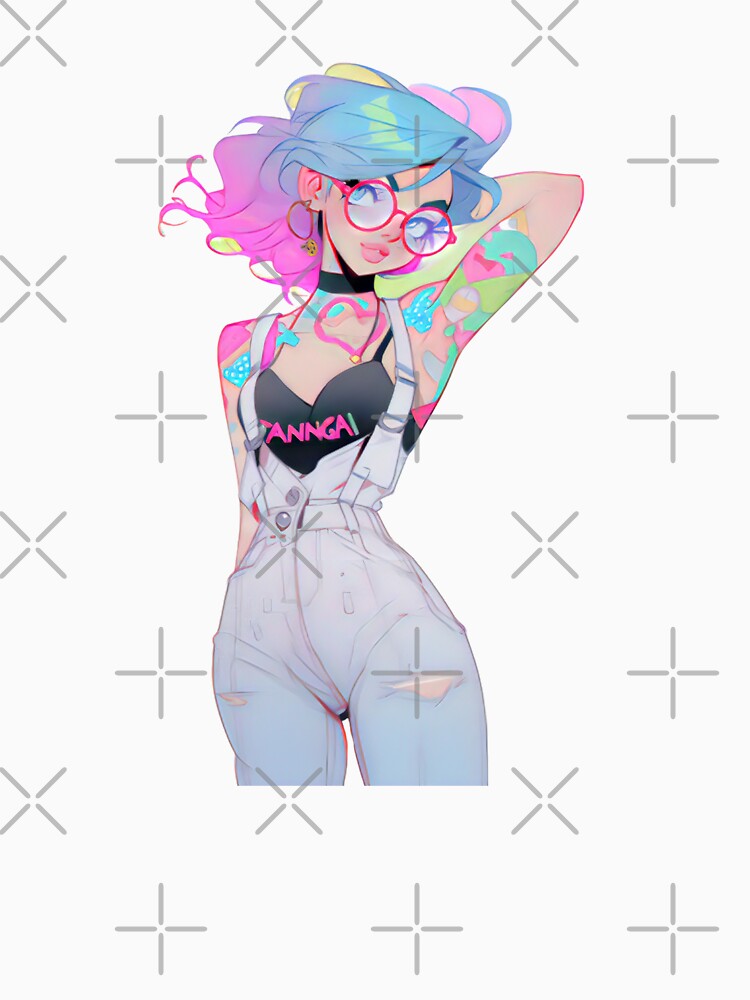 Pastel & Neon Kawaii Goth Girl Summer 001 by BoudiccaLondon