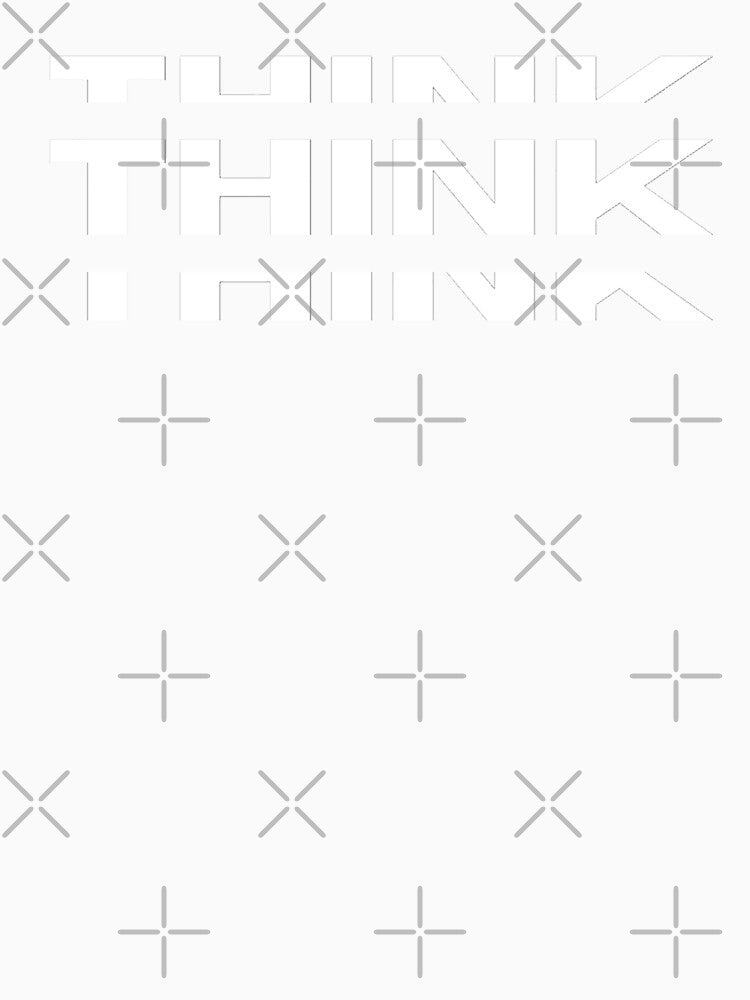 "Think" One Word Minimalist Text Design - Minimalistic Life - Thinker by The Red Nox