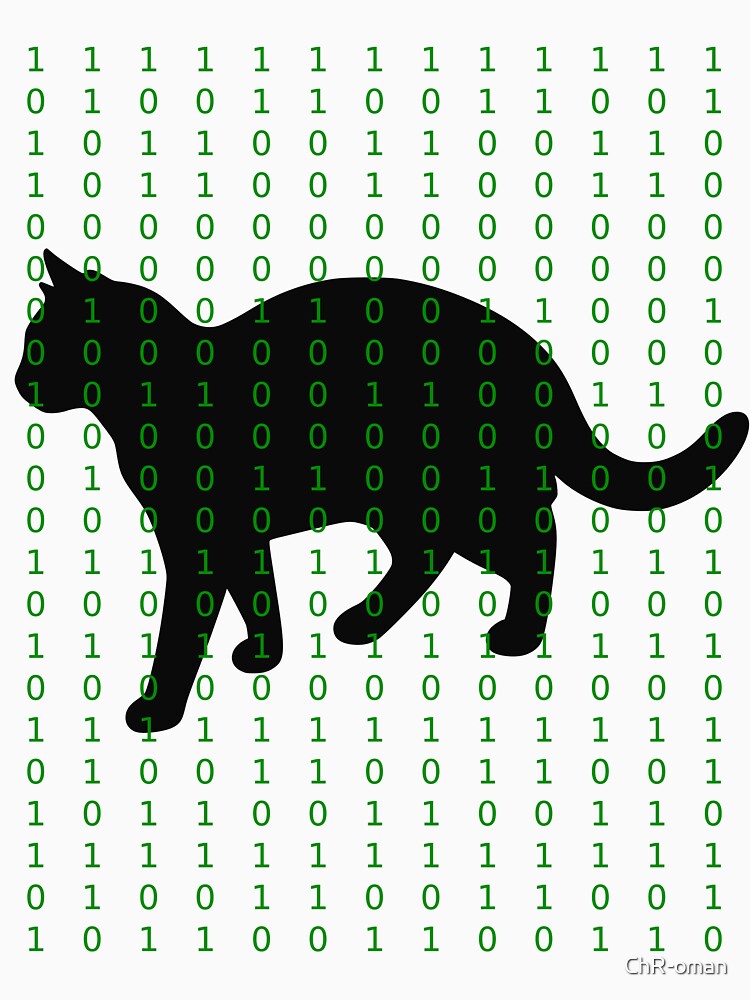 Glitch in the Matrix Black Cat (matrix code) by ChR-oman
