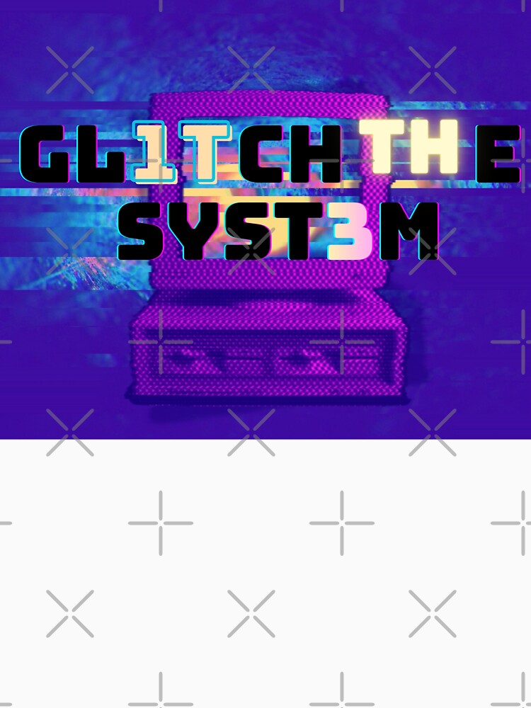 Glitch Th3 Syst3m – Vaporwave Neon Computer Design by Deathcocoshots