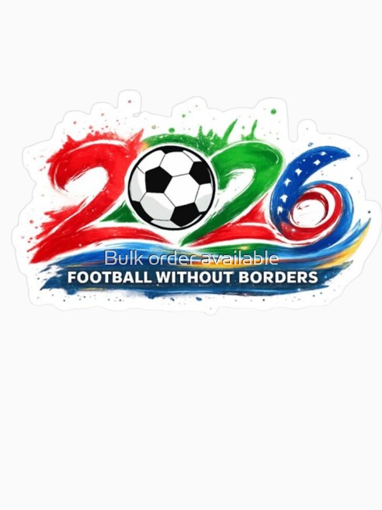 Football Without Borders" 2026 Artistic Logo by Bulk order available