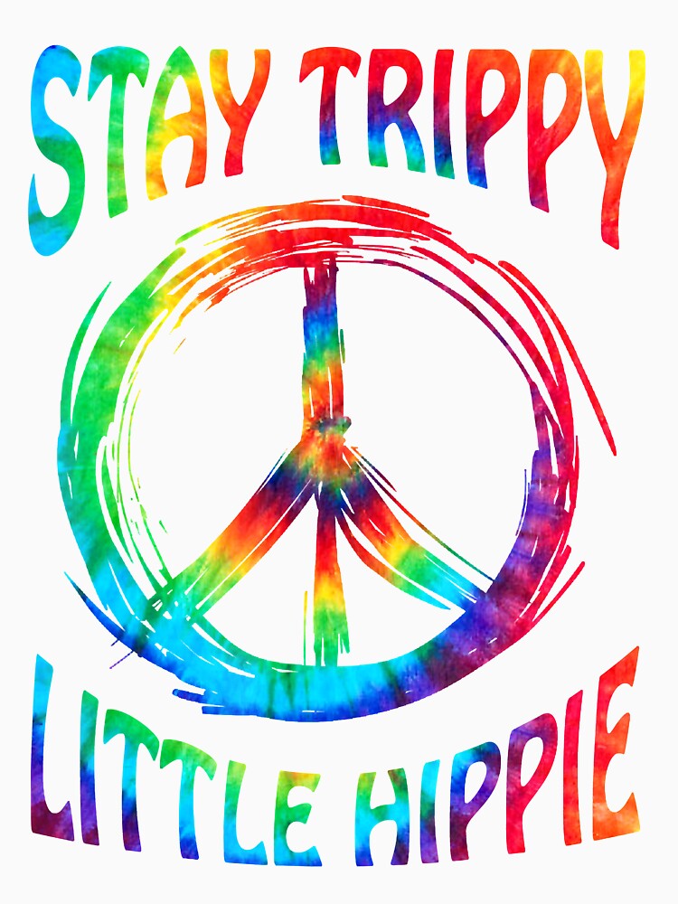 Vintage Retro Stay Trippy LIttle Hippie Peace Love by AntonetteSimo