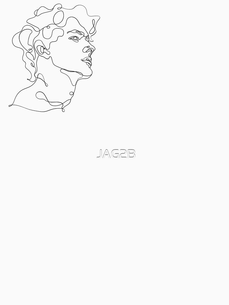 man face minimalist drawing by JAG2B