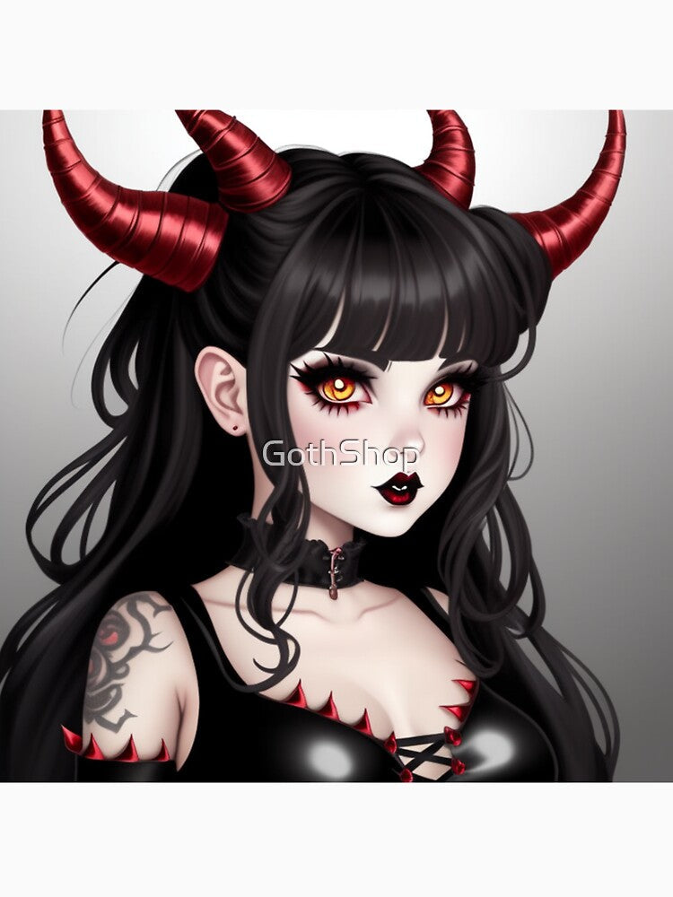 Goth Girl Cute Artwork 5 by GothShop