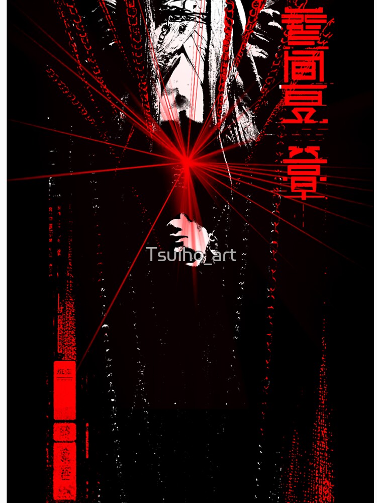 Digital Oni – Cyber Samurai Red Code Rain by Tsuiho_art