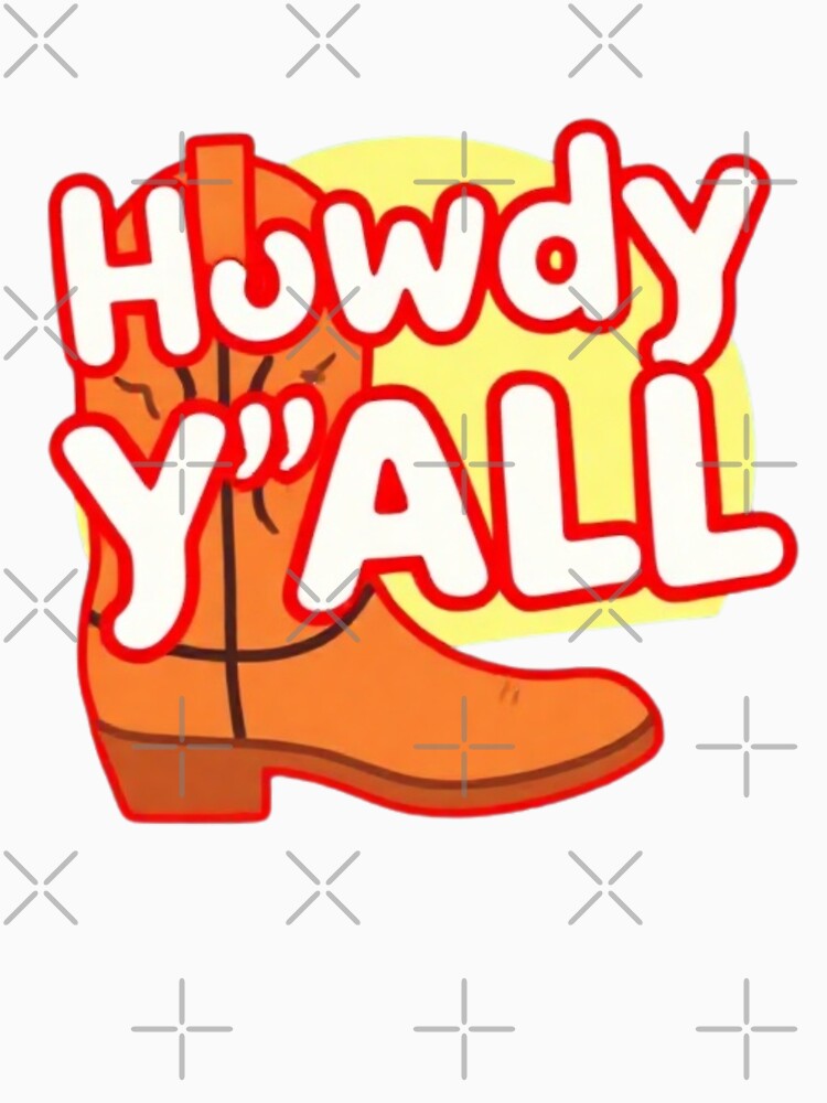 howdy y2k boot emoji classic tshirt by anandsiva2703