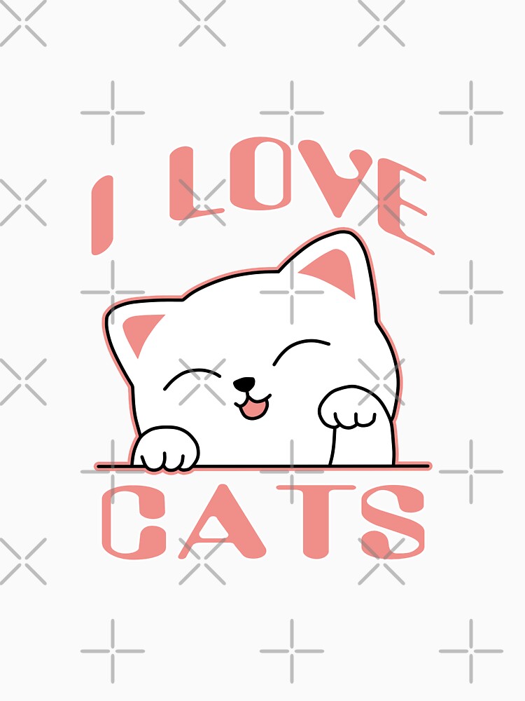 Cute I Love Cats by fambrostore