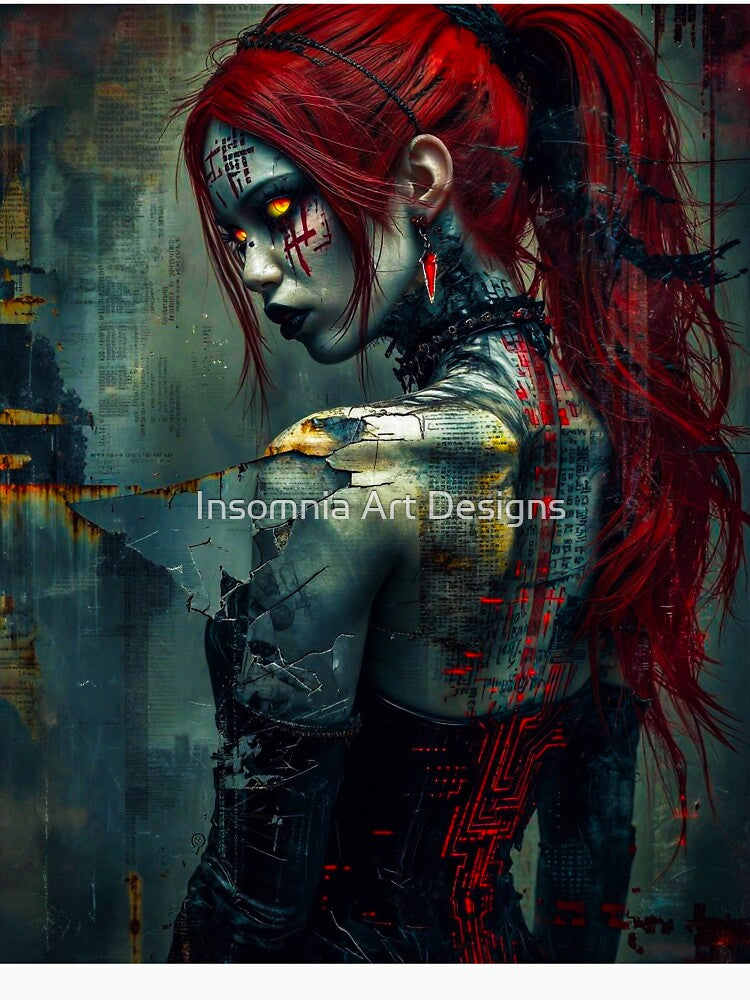 Brittle: Gritty Cyberpunk Cyborg Warrior by Insomnia Art Designs