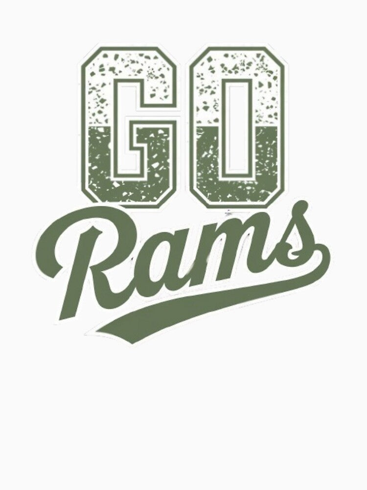 Go Rams Sports Fans Game Day Tee Support Team by ChicTeeLab