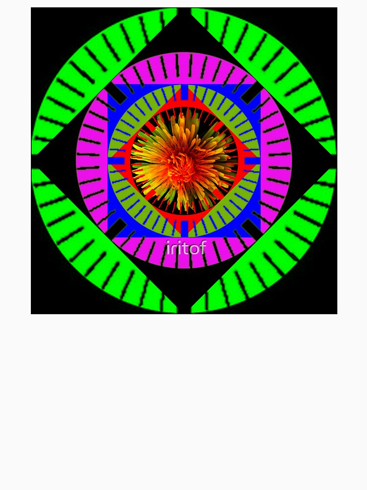 Contrast whimsical  Dandelion flower graphic creation by Iritof by iritof