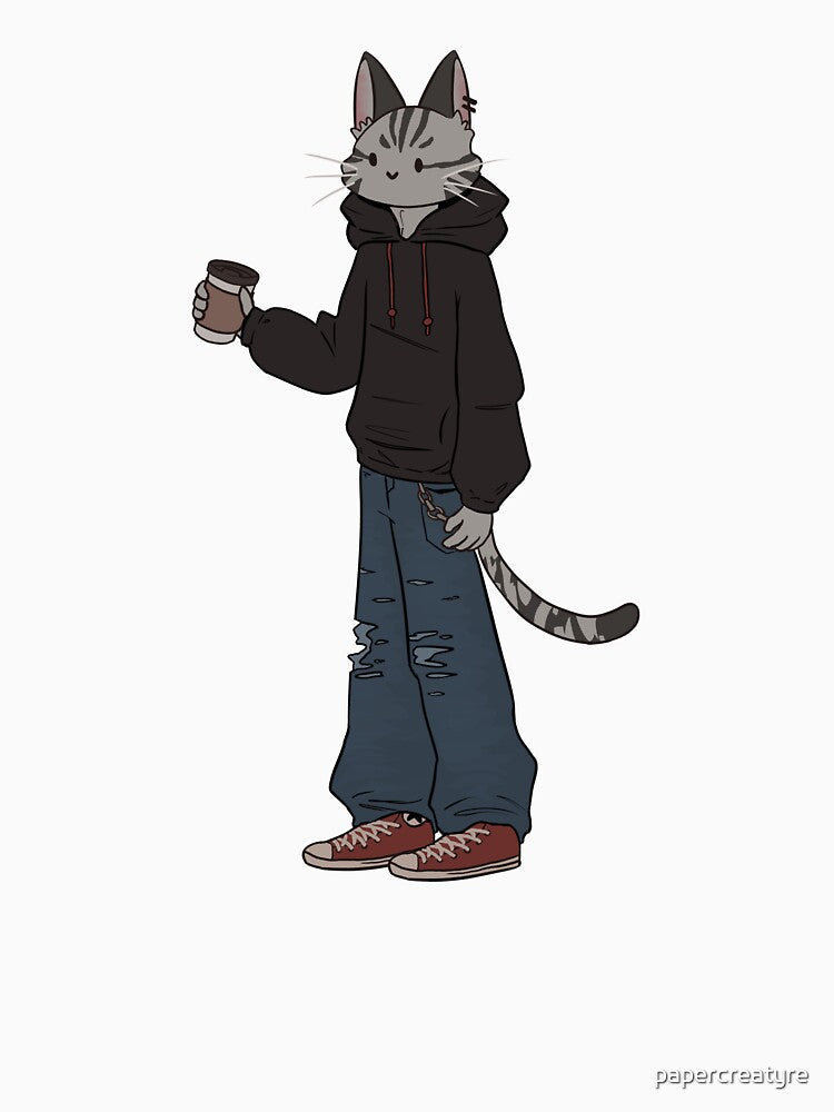 casual cat by papercreatyre