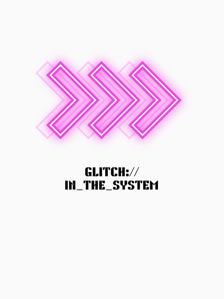 Glitch in the System – Cyberpunk Hacker Neon Quote Design by Paperpoison