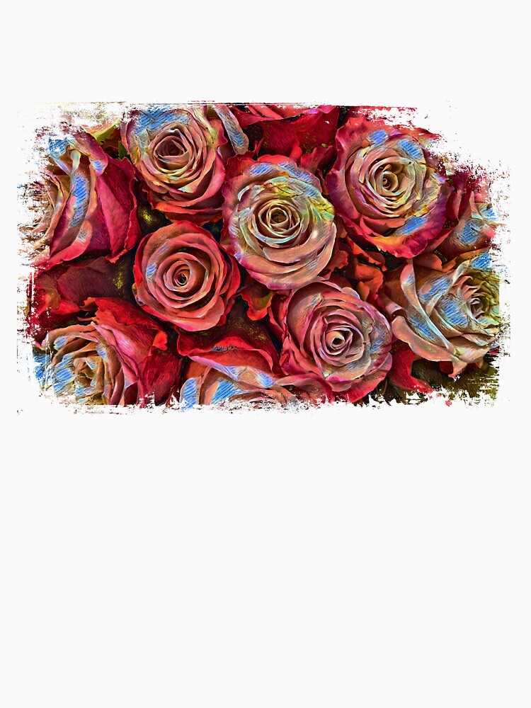 Colorful Roses In A Grunge Style by Heathermarie321