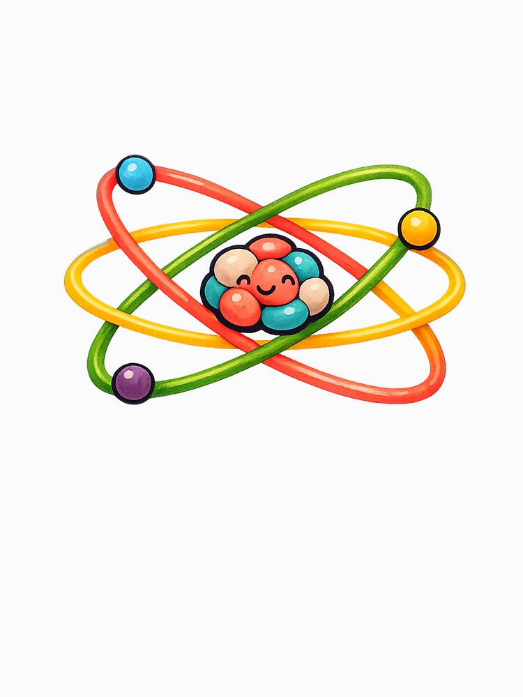 Smiling Bohr Model Atom for Physics Nerds by eignvalue