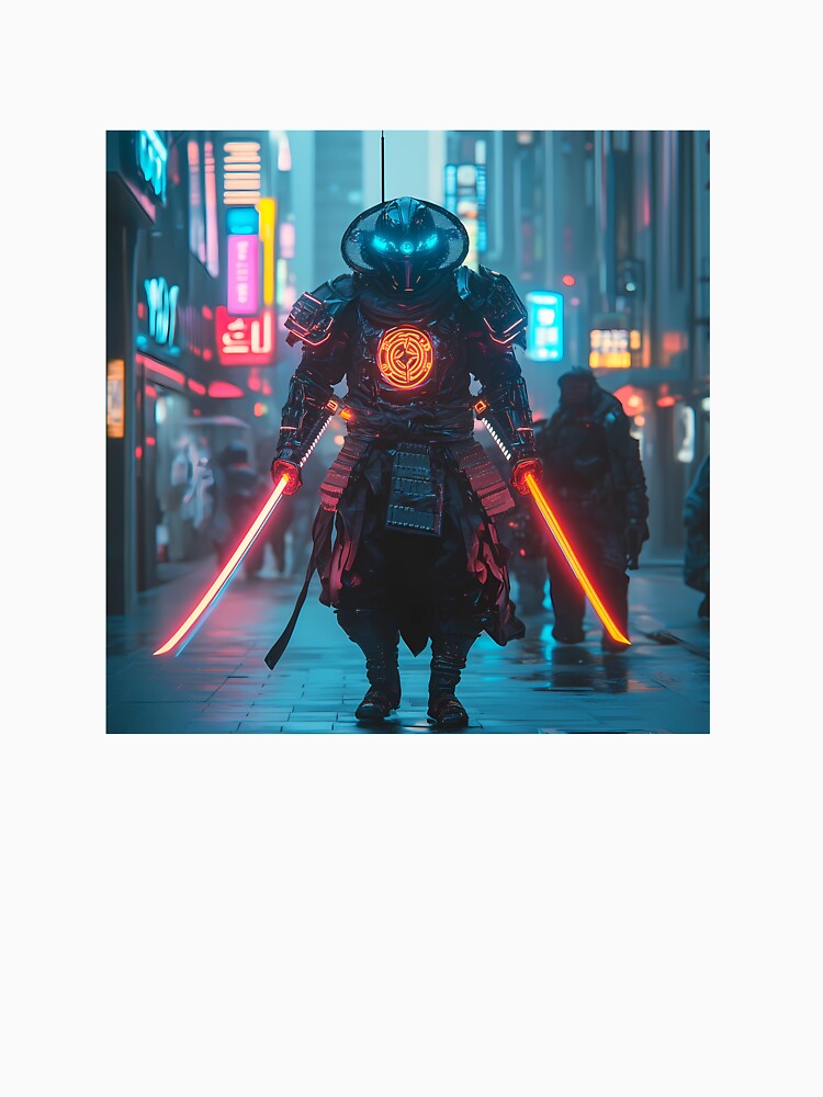 Double Blade Neon Samurai by PixelReverb