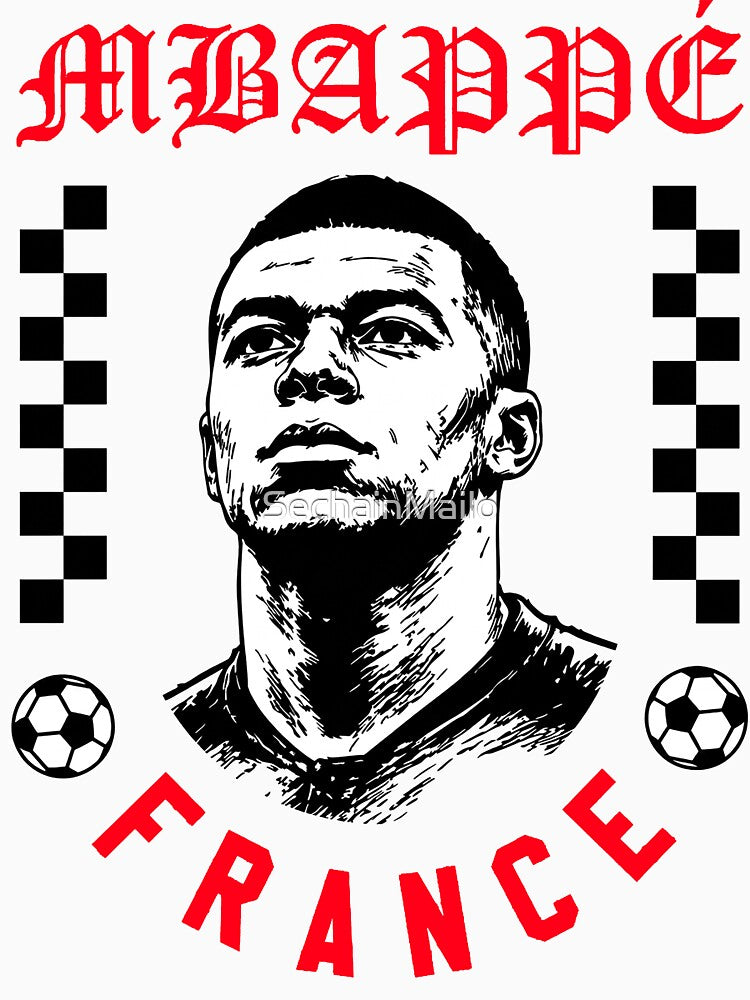 Mbappé France Football Design World Cup Soccer Fan Art by SechainMailo