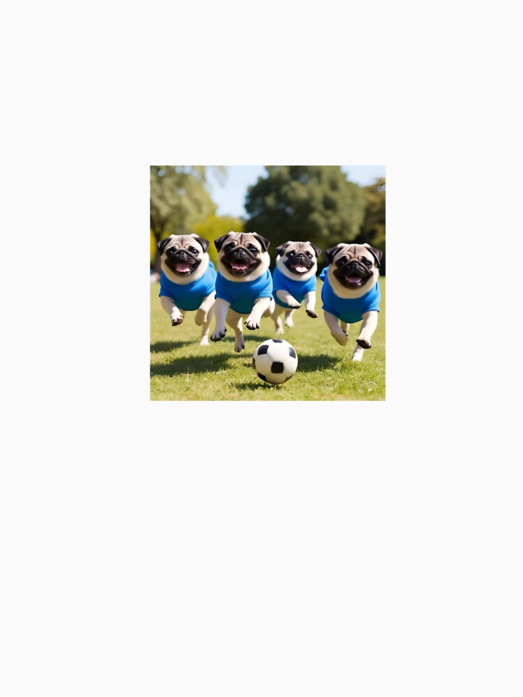 Pugs love football too! Soccer and Dog Lovers - Chelsea, Everton, Leicester City, Ipswich Town - Any dog, any colour by Humour House Designs