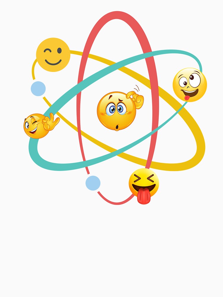 Fun scientific design: Atom   with a meme face by StyleFused
