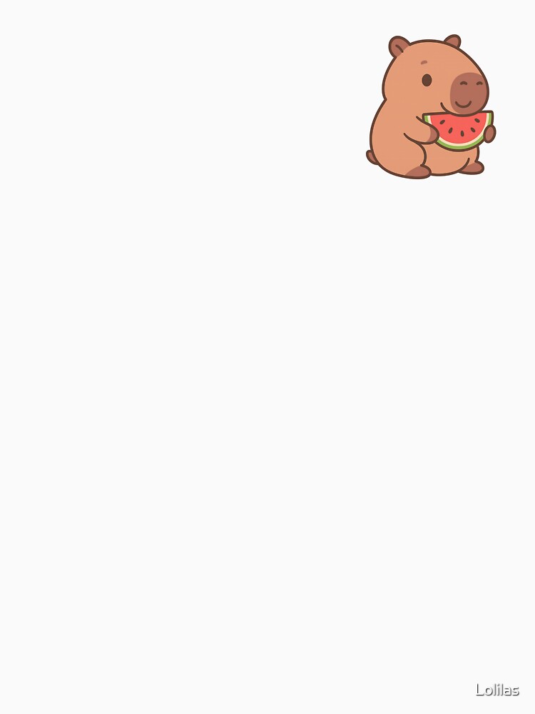 Kawaii Capybara with Watermelon – Cute Summer Illustration by Lolilas