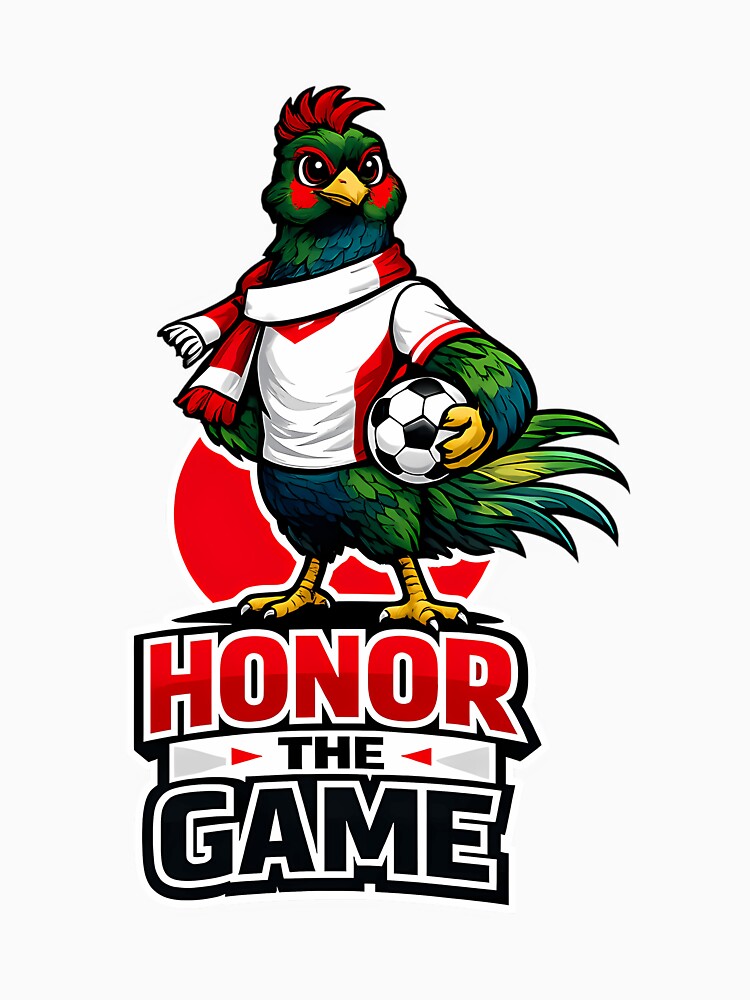 Japan Green Pheasant Soccer Mascot  Honor The Game Football Fan T-Shirt  Sticker by nolanaygiz