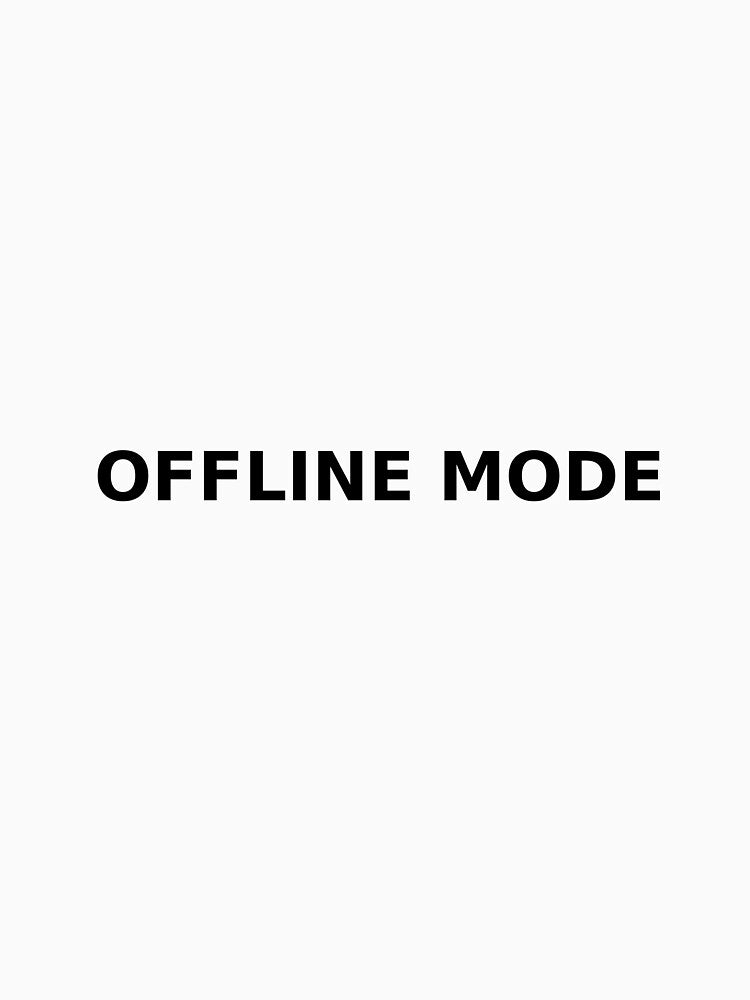 Offline Mode Minimal Quote Sticker by Neutral Goods