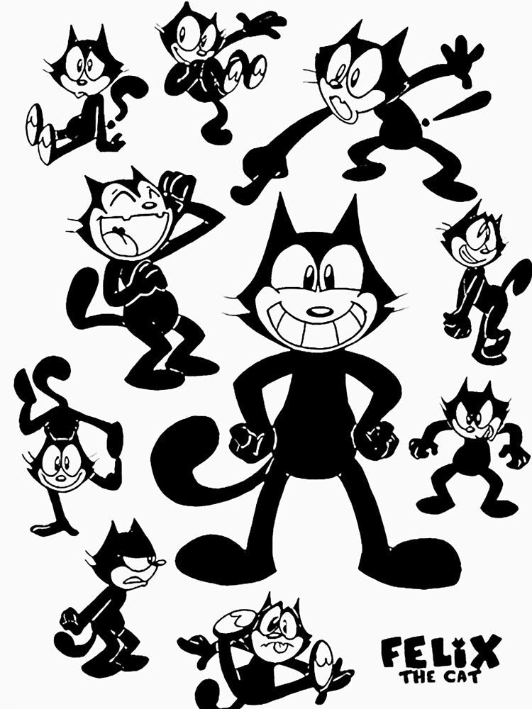 Felix the Cat Graphic T-Shirt, 100 Cotton Shirt, Men's Women's All Sizes by majoehyoikt