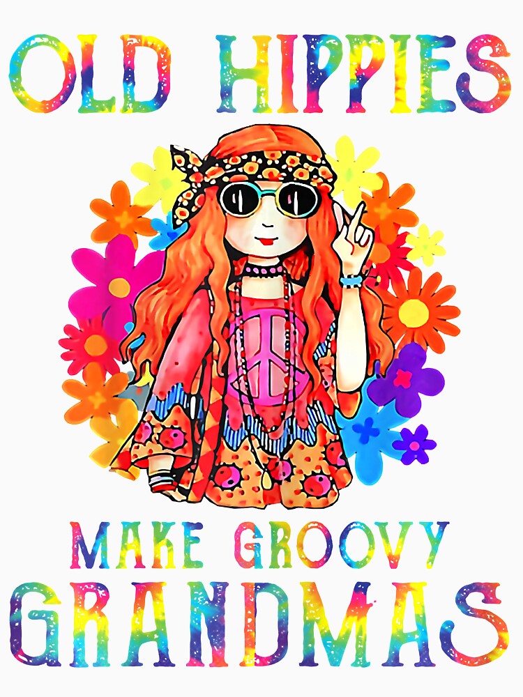 Womens Old Hippies Crazy Grandparents Make Groovy Grandmas by AntonetteSimo