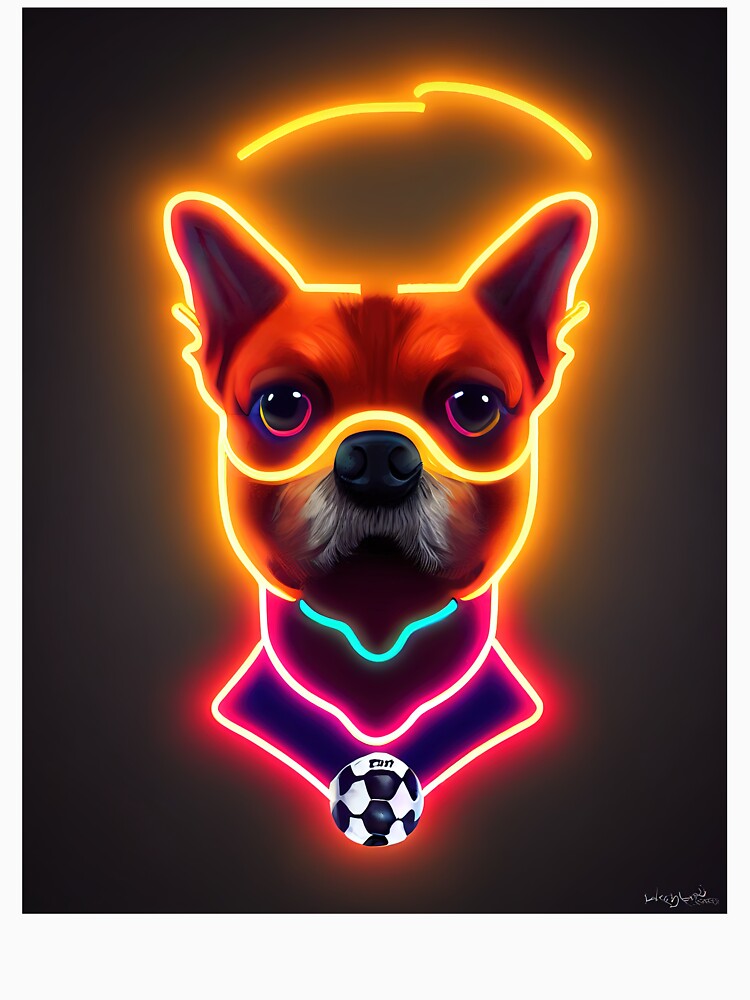 Dog neon soccer ball by ComicsFactory