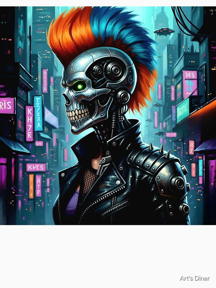 Mechanical Anarchy: Cybernetic Punk Profile Art by Art's Diner