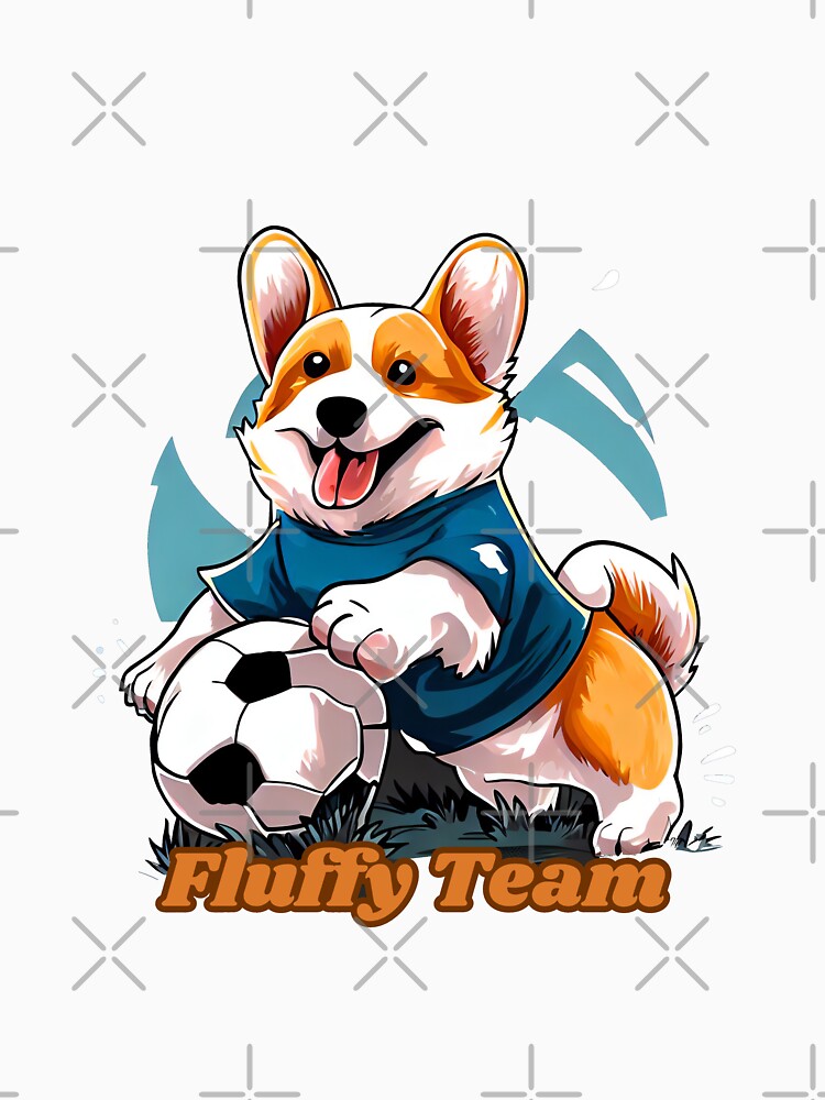 FLUFFY TEAM Corgi and Football for corgi and football lovers by PetShopShirts