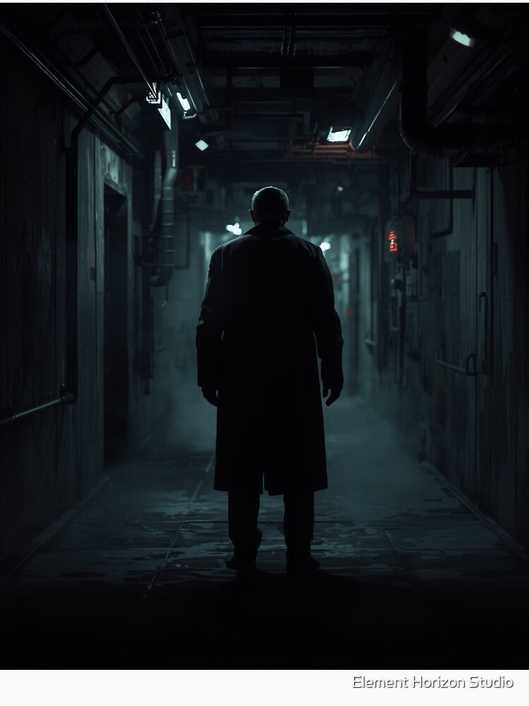 Ashfall Files | Silent Witness | Noir Sci-Fi Detective in a Space Station Corridor by Element Horizon Studio
