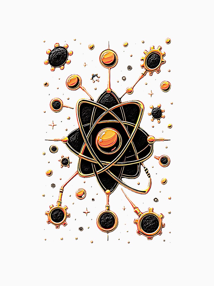 Atomic Gear Core – Futuristic Neon Atom with Cosmic Tech Vibes by Dark-Circuit-Haven
