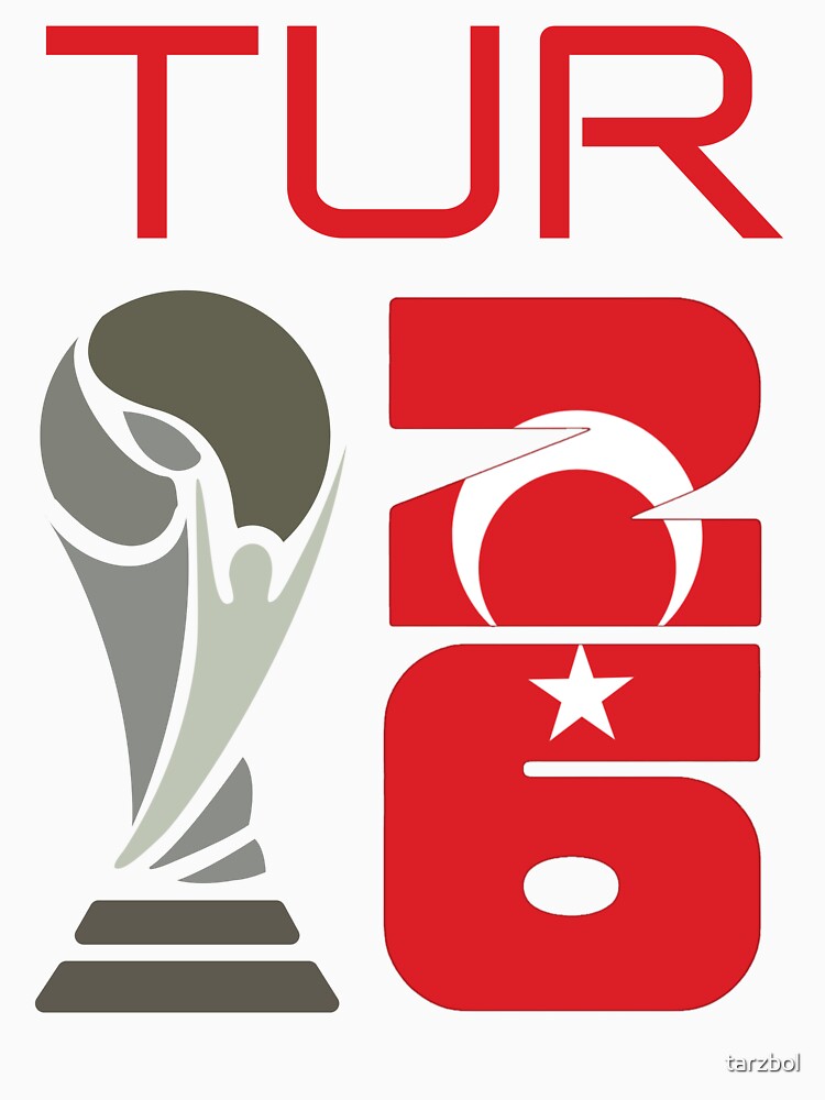 Turkey 2026 Soccer World Cup Trophy Turkish Flag Design by tarzbol