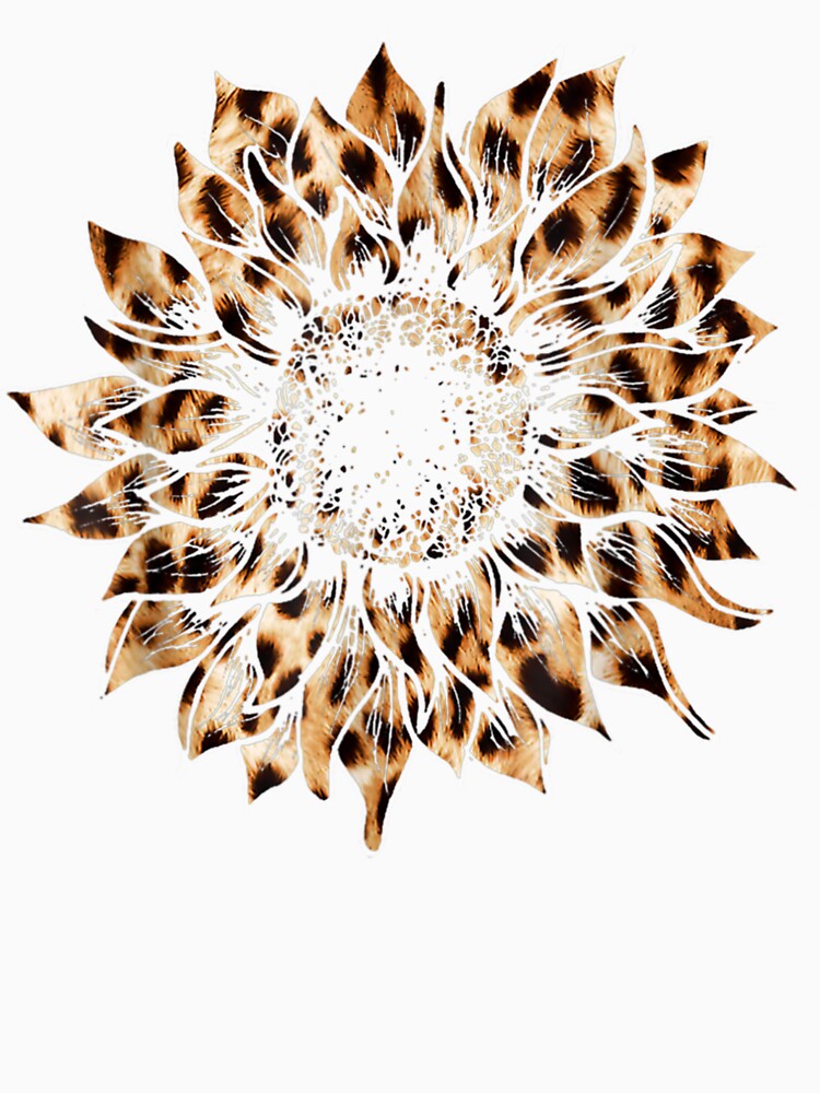 Leopard Sunflower Hippie Sunflower Cheetah Fashion by DeannaMarks