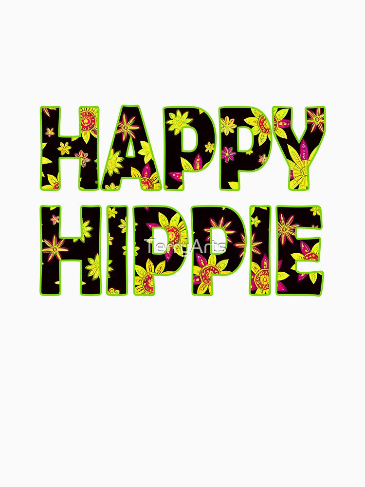 Flower Power Happy Hippie Words Free Spirit Hippie Vibes 2 of 4 by Beachy