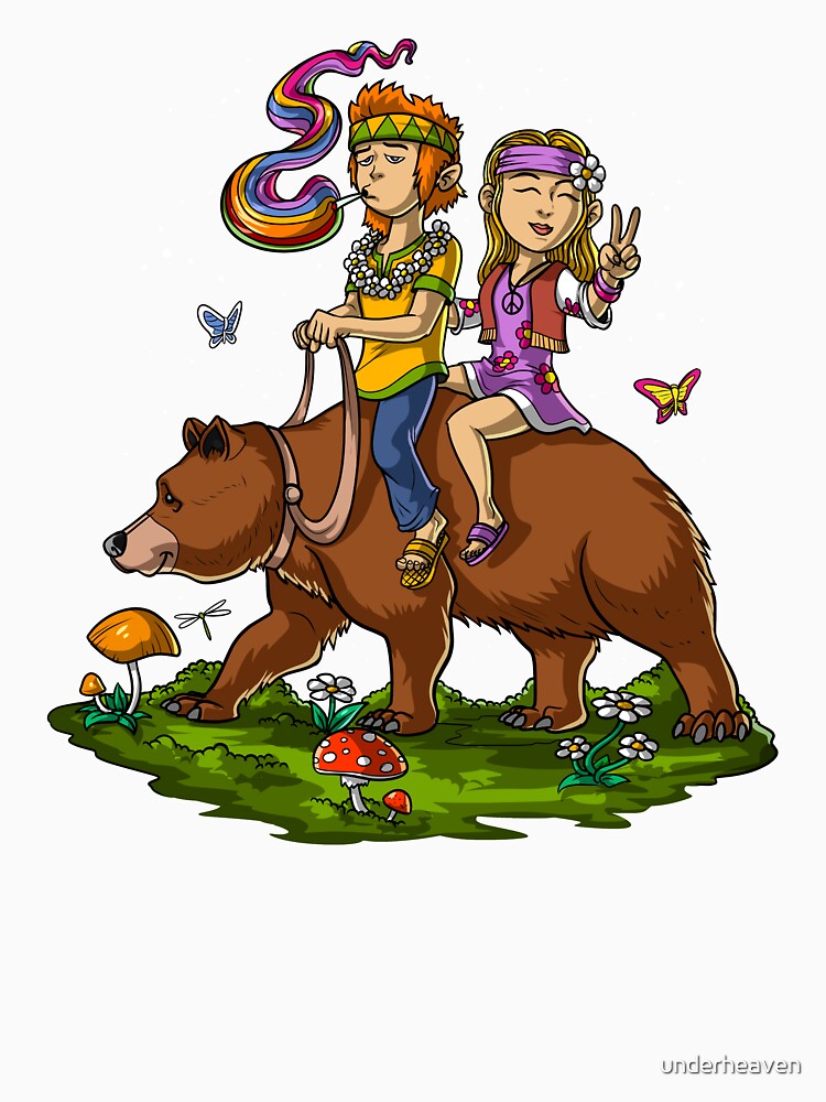 Hippies Riding Bear by underheaven