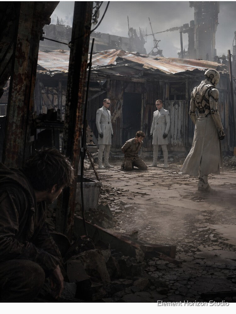 Dystopian Surveillance Checkpoint – Post-Apocalyptic Sci-Fi Art Print by Element Horizon Studio