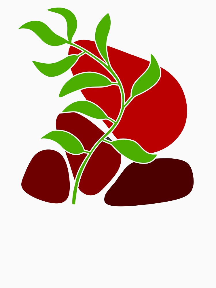 Whimsical Nature Red Boho Minimalism by Sartoris Art