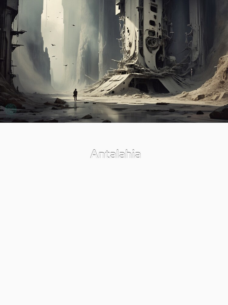 Abandoned Sci-Fi Structure in Vast Desert - Futuristic Dystopian Art by Antalahia