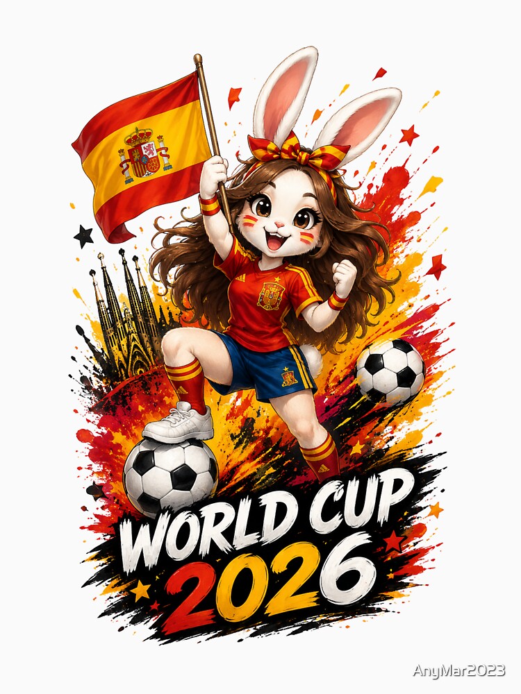 Cute Spain Bunny World Cup 2026 by AnyMar2023