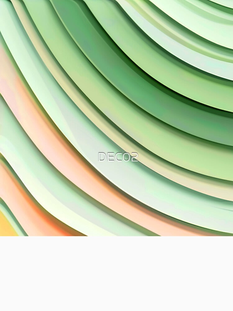 Boho-Style Lime-Cream And Peach Swirls Designs by DEC02