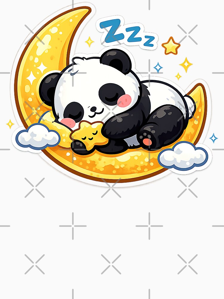 Cute Kawaii Panda, Cute Kawaii Sleeping Panda by graphic-genie