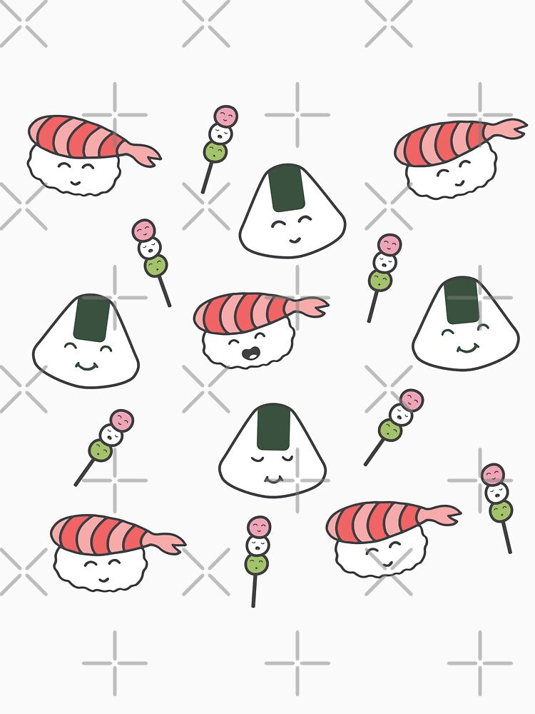 Kawaii Sushi Pattern by neopop