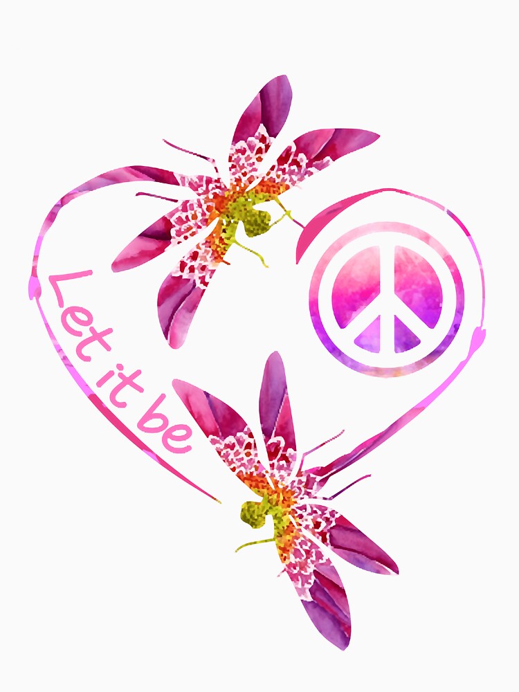 Let It Be Hippie Dragonfly by shopParadiseXOS