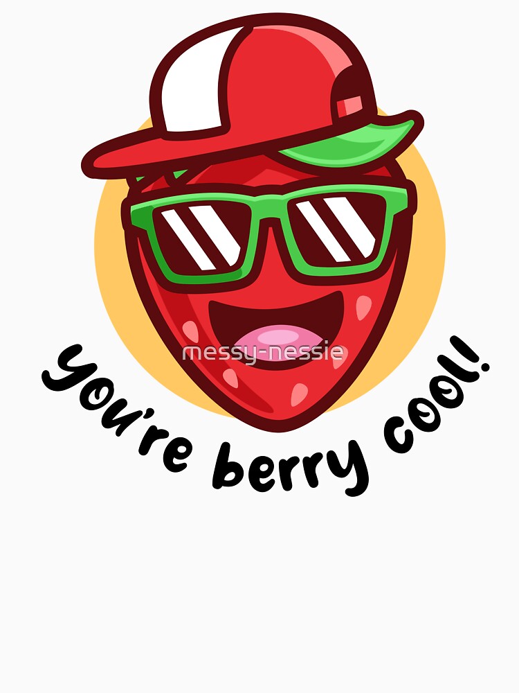 You're berry cool strawberry (on light colors) by messy-nessie
