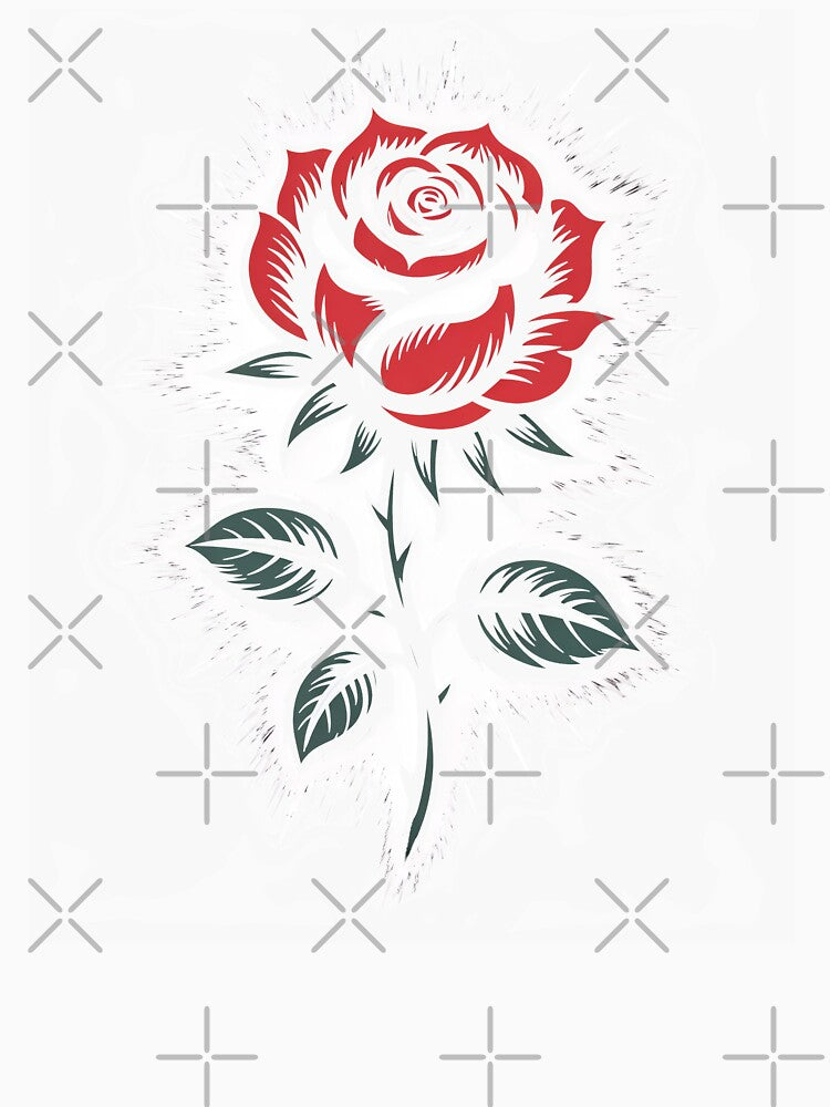 Tattoo Style Gothic Rose Burst Background Dark Floral Art by Say It With Ink