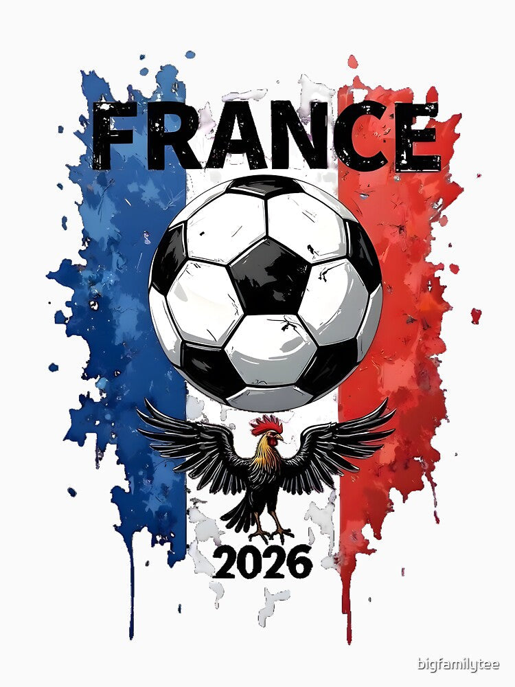 France Football 2026 French Rooster Soccer Supporter Art by bigfamilytee