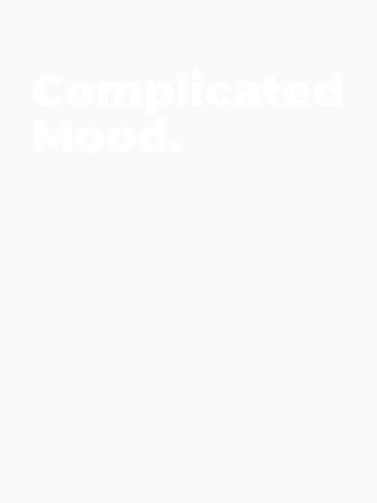 Minimalist Relatable Quote “Complicated Moodf” Black Aesthetic Typography Design by diahsariw