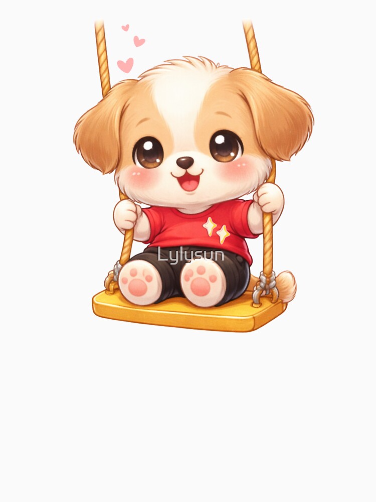 Kawaii Puppy Playground - Cute Pastel Dog Having Fun. by Lylysun